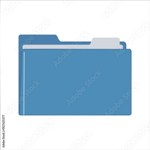 Open Blue File Folder for Document Organization and Storage