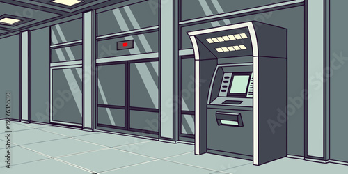 A futuristic cityscape with towering skyscrapers and advanced technology. Vector