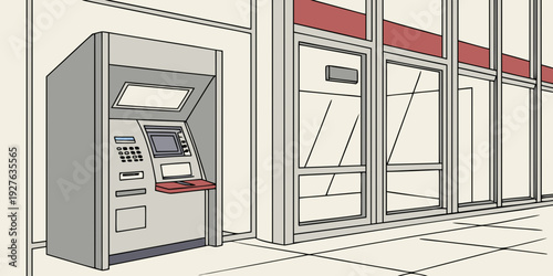 Three white vending machines in a row, each with different snacks and drinks. Vector