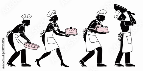 Ancient egyptian art depicting daily life and activities Vector