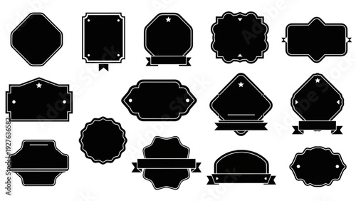 Collection of Vector Icon Sheet Frames and Borders in Various Shapes and Sizes