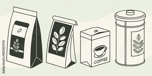 Assorted snacks and drinks arranged on a table Vector