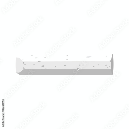 Close up of a white rectangular brick on a plain background