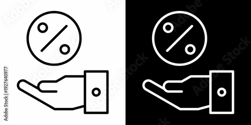 Discount White Icon Set Design