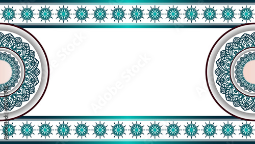 Ethnic luxury mandala art rangoli transparent background islamic pattern arabesque for diwali invitation card
