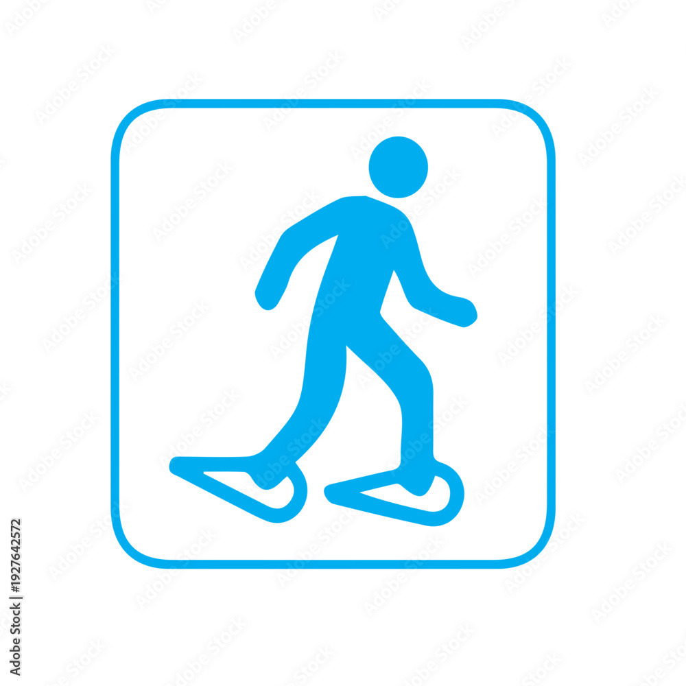 Fototapeta premium Snowshoeing Activity Symbol