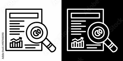 Research White Icon Set Design