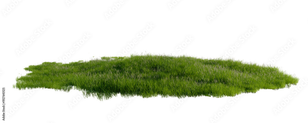 Obraz premium Isolated Lush Green Grass Patch