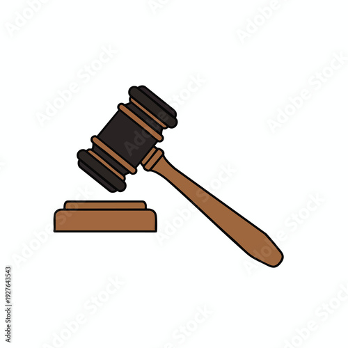 Legal Gavel and Sound Block on a White Background for Judicial and Law Concepts