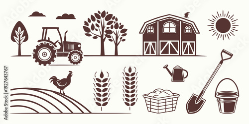 A diverse collection of ancient artifacts and tools from various cultures and time periods Vector