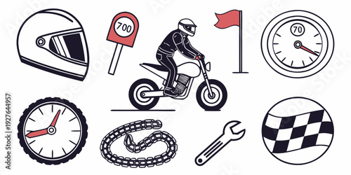 A collection of diverse symbols representing various activities and concepts Vector