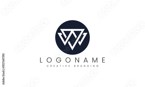 Minimalist WV Logo for Branding and Identity.