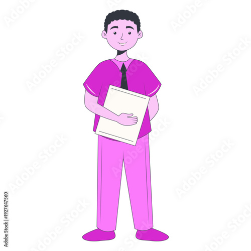 Creative Business Idea. Isolated on White Background. Flat Vector Character.