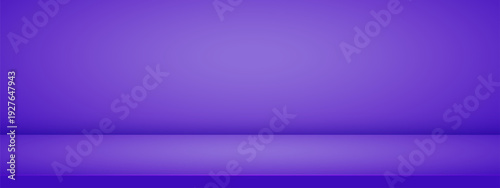 Purple studio room. Limbo gradient background. Abstract 3d backdrop.