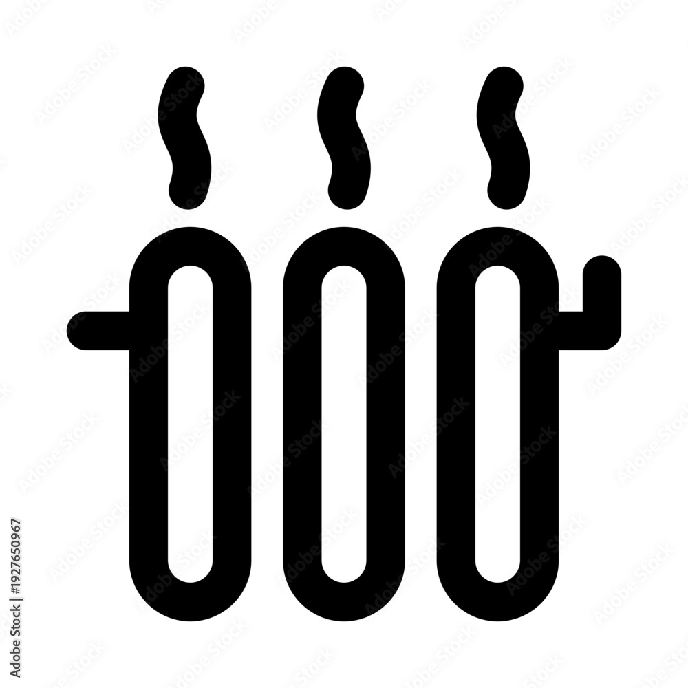 Obraz premium Radiator icon. Radiator modern professional line icon with minimal unique design representing home heating, interior comfort, energy efficiency, and temperature control.