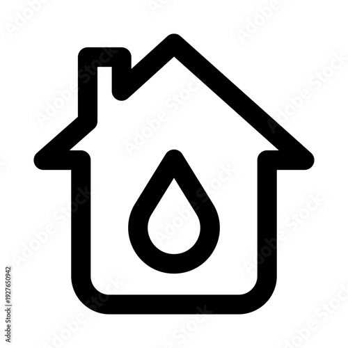 Home water supply icon. Home water supply modern professional line icon with minimal unique design representing plumbing, water management, household utility, and clean water access.