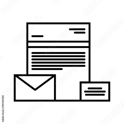 Office communication icon.  Vector illustration.