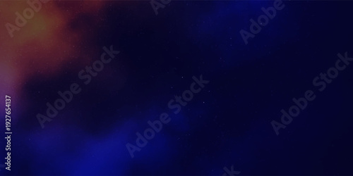 Cosmic Nebula Background: Colorful Blue and Orange Starry Space Texture for Design eps10