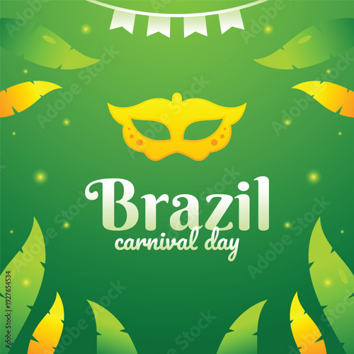Brazil Carnival Day Realistic Design Background Event