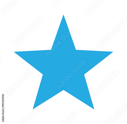 blue star shape symbol icon graphic element isolated on transparent background