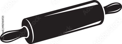 Black and white illustration of a rolling pin tool