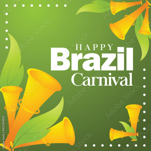 Happy Brazilian carnival celebration vector design