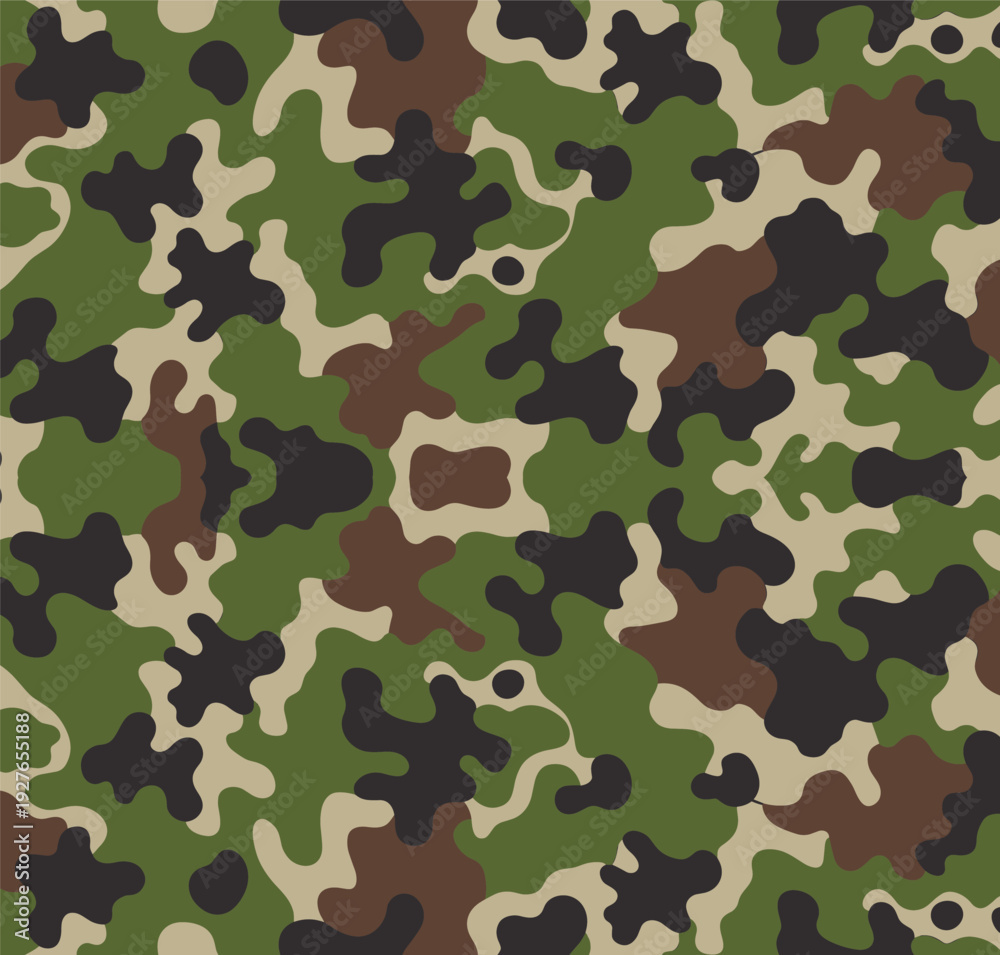 Fototapeta premium Military Camo Seamless Pattern
