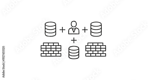Database security and user access control illustration.