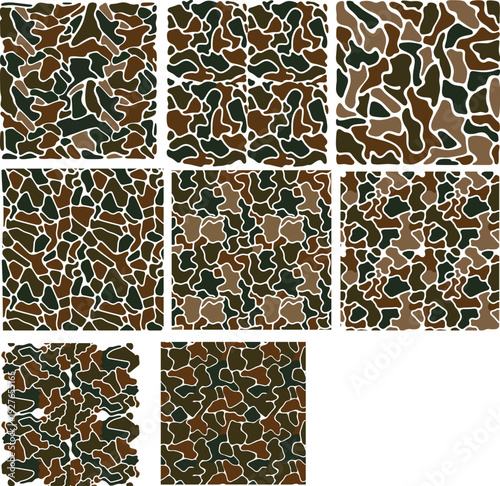 Old Camo Seamless Pattern Svg, Camouflage Duck Hunting Patterns