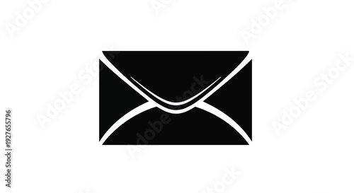 Black Envelope Icon Symbolizing Communication and Mail Services