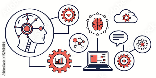 Illustration of various icons representing different types of safety hazards and precautions Vector