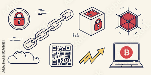 Illustration of a network security breach and its impact on various devices Vector