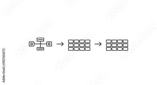 Diagram showing data transformation from nodes to grid structure.