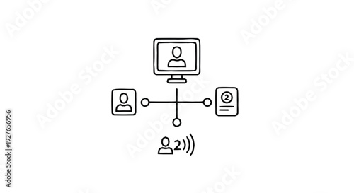 Digital Network Connecting People and Information.