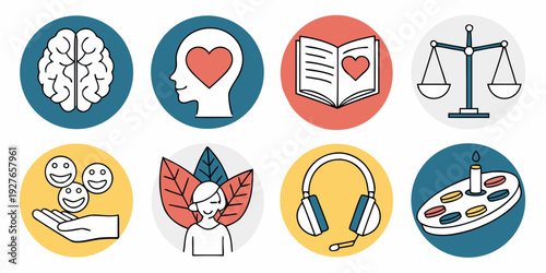 A vibrant collection of diverse icons representing various activities and interests Vector