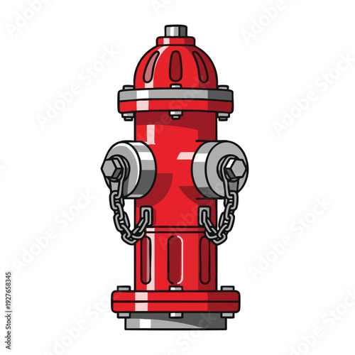 Close Up of a Red Fire Hydrant on a City Street