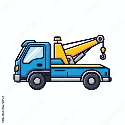 Large Tow Truck with Crane for Vehicle Recovery and Roadside Assistance
