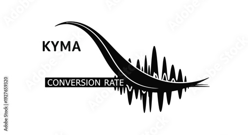 Sound wave graphic representing conversion rate growth and brand identity