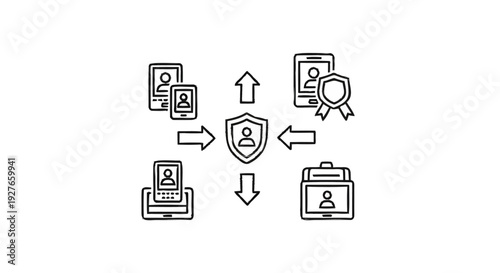 Digital Security and Data Protection Concept Illustration.