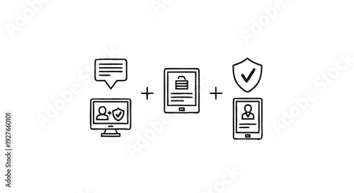 Digital Security and Data Protection Concept Illustration.