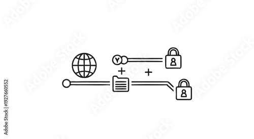 Digital Security and Data Protection Concept.