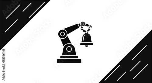 Automated Industrial Bell System Robotic Arm Blending Alerts and Tasks