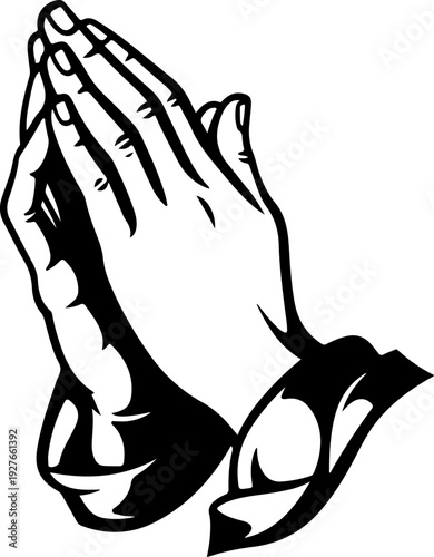 praying hands vector Art