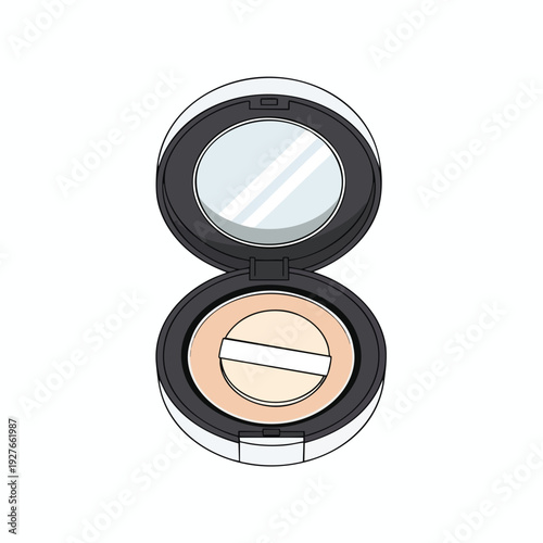 Compact Air Cushion Foundation with Mirror for Flawless Makeup Application