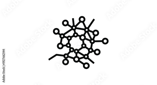 Abstract network of interconnected nodes symbolizing data flow and communication.