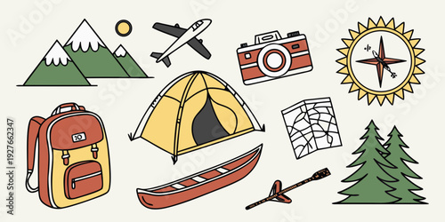 A collection of winter sports and activities icons Vector