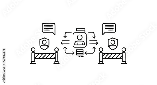 Digital Identity Verification and Secure Communication Flow.
