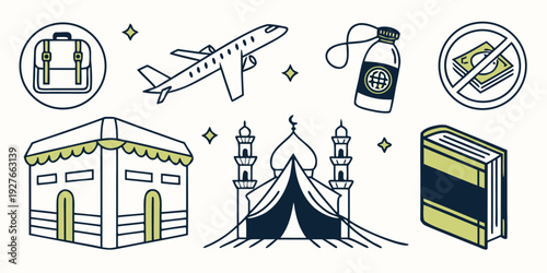 A vibrant illustration showcasing various educational tools and resources. Vector