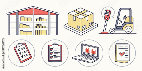 A diverse collection of educational icons representing various learning tools and subjects. Vector