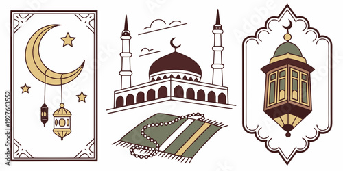 A collection of beautiful and intricate handmade crafts and jewelry Vector